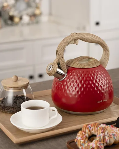 Miniatura 7 de Tetera, Teteras de Estufa de 2.5 Cuartos con Silbato Fuerte, Hervidor de Agua de Acero Inoxidable de Grado Alimenticio para Estufa con Mango