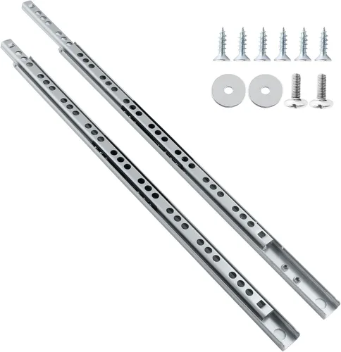 Miniatura 10 de Diapositivas de cajones de 15.7 pulgadas, rieles de metal para cajones pequeños, rodamiento de bolas, riel deslizante bidireccional, paquete de 2