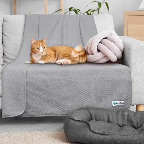 Miniatura 6 de PetAmi Manta impermeable para perro, manta XL a prueba de fugas para perros grandes, protector de sofá y muebles, manta de forro polar para cama