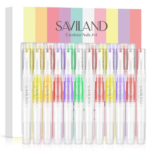 Miniatura 10 de SAVILAND Pluma de aceite natural para cutículas: 6 piezas de aceite revitalizante para uñas con vitamina E, repara cutículas durante la noche