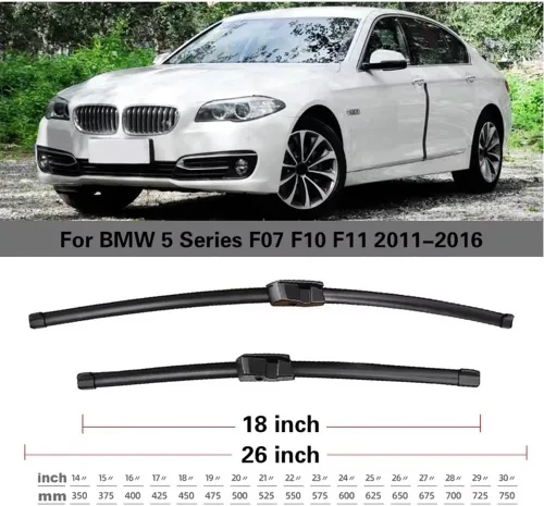 Miniatura 4 de Escobillas de limpiaparabrisas compatibles con BMW Serie 5 F10 F11 F07 GT 2010 – 2016 Parabrisas delantero y trasero Accesorios para automóviles F11