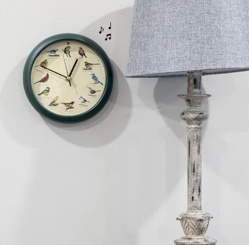Miniatura 8 de Mark Feldstein, The Original Singing Bird Clock, 8 pulgadas, verde