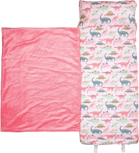 Miniatura 16 de Stephen Joseph, Tapete estampado para siesta para niños pequeños con manta suave y almohada extraíble para niños y niñas, saco de dormir para Azul