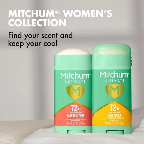 Miniatura 6 de Mitchum Ultimate 72H Odor Protection Antitranspirante y desodorante para mujer, sólido invisible, puro fresco, paquete de 2