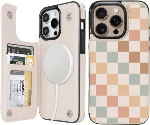Miniatura 16 de uCOLOR Funda compatible con iPhone 13 Pro Max de 6.7 pulgadas con ranura para tarjetero, función atril, doble cierre magnético y diseño de bloqueo