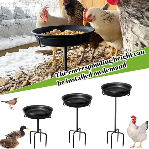 Miniatura 4 de Baño de pájaros independiente de 28 pulgadas, comedero de aves para exteriores, con estaca de metal, desmontable, decoración para spa de aves