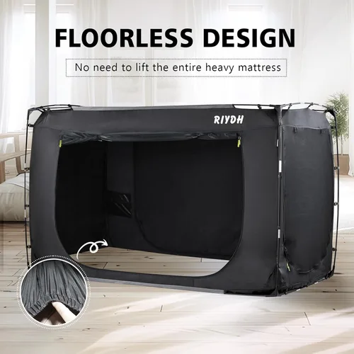Miniatura 9 de RIYDH Tienda de campaña para cama tamaño individual XL para adultos y niños, diseño original, tienda de campaña portátil de ensueño para interiores