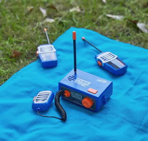 Miniatura 7 de Walkie Talkies - Juego de 3 piezas de estación base de Walkie Talkie para niños y adultos, radio de tres vías de radio larga con control de volumen