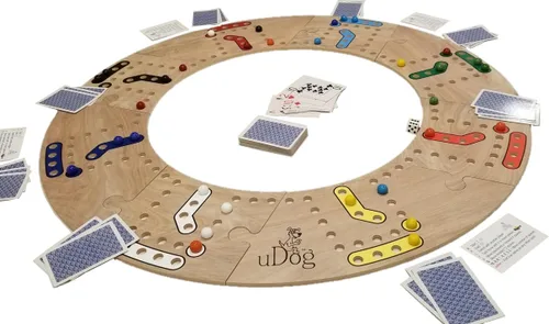 Miniatura 2 de uDog Juego de mesa Diversión antigua para 2 a 12 jugadores Fabricado en los Estados Unidos Piezas de madera duraderas para durar toda la vida