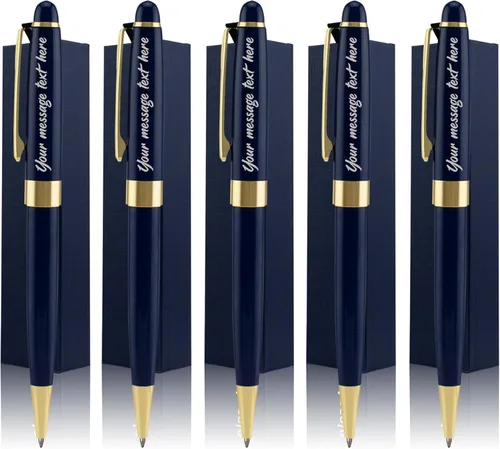 Miniatura 16 de Ancolo Bolígrafos de Promoción Personalizados - Regalo Publicitario de Negocios Juego de Escritura de Oficina - Grabado con Tu Mensaje Nombre