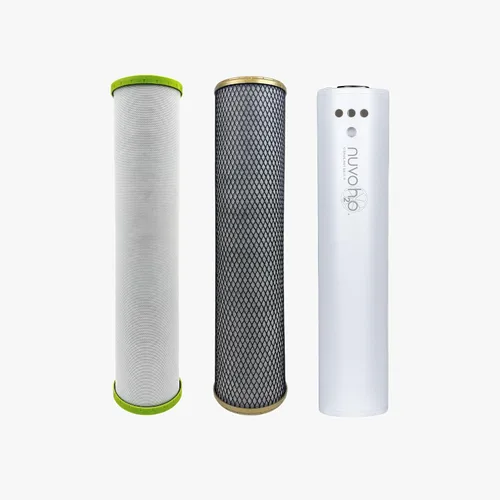 Miniatura 2 de NuvoH2O Cartucho de repuesto para sistema de trío para todo el hogar, avanzado sistema de filtro de agua de 3 etapas con filtro de cítricos sin sal