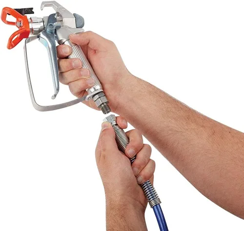 Miniatura 4 de FUNTECK Manguera de pintura sin aire mejorada de 50 pies para pulverizadores Graco, trenzado de alambre de latón reforzado, 4300 PSI