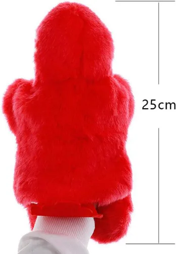 Miniatura 5 de Títeres de mano de loro de peluche, pájaros, animales de peluche, juguetes para imaginativo, juego de simulación, narración de cuentos, rojo