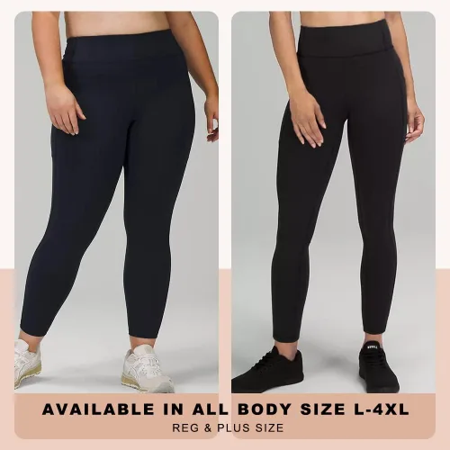 Miniatura 3 de HLTPRO Paquete de 3 leggings de talla grande para mujer XL - 4X pantalones de yoga elásticos y suaves para entrenamiento y correr