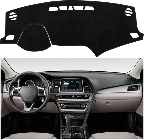 Miniatura 10 de SPEEDWOW Cubierta Alfombrilla para Tablero de Instrumentos Tapete Alfombra Compatible para Toyota Camry 2002-2006 Alfombrilla para Tablero Cubiertas