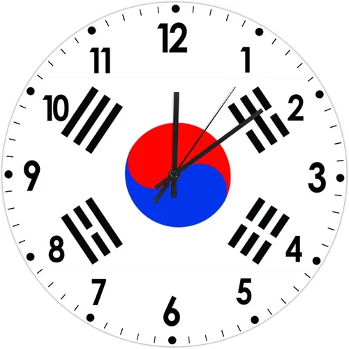 Miniatura 387 de Cheyan Reloj de pared con bandera de Canadá de 12 pulgadas, silencioso, sin tictac, de PVC, funciona con pilas, reloj redondo decorativo, regalo
