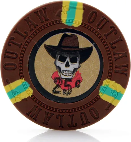 Miniatura 10 de Versa Games Fichas de póquer Outlaw Clay en 0.46 oz - Paquete de 50 (colores a elegir)