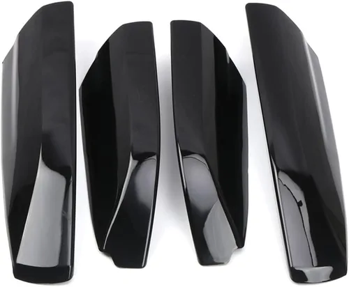 Miniatura 7 de Accesorios de coche negro brillante rieles de portaequipajes tapa de protección de extremo cubierta para Toyota Highlander 2008-2013