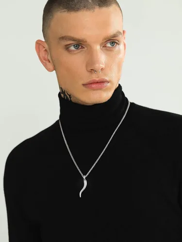 Miniatura 2 de U7 Italian Horn Necklaces,Stainless SteelBlack18K Gold Plated Talisman Horn Pendant, Italy Amulet Charm Necklaces Protection Jewelry for Men Women