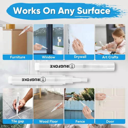 Miniatura 3 de Rotulador de Pintura de Retoque 4 Rotuladores de Pintura Rellenables para Reparación de Paredes, Muebles, Armarios, Pisos de Madera, Ventanas 6ML
