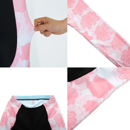 Miniatura 5 de Conjunto de ropa de ciclismo para mujer, camisa de manga larga, camiseta de ciclismo con gel 20D acolchado