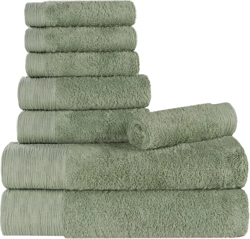 Miniatura 21 de Superior Rayon - Juego de toallas de 12 piezas de mezcla de bambú, de secado rápido, artículos esenciales para el baño, ducha, spa, toallas