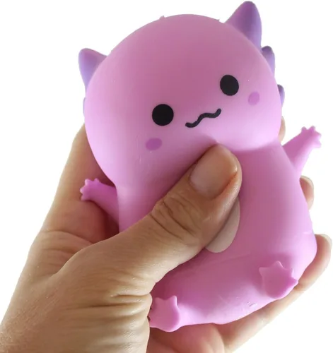 Miniatura 2 de Curious Minds Busy Bags Axolotl - Pelota antiestrés suave y cremosa, relleno de Doh, sensorial, juguete antiestrés súper suave