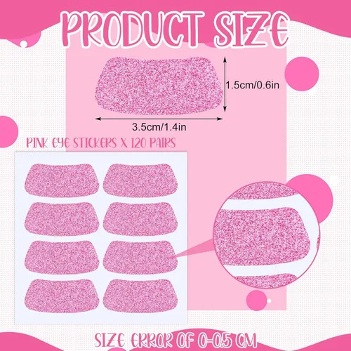Miniatura 2 de Cholemy 120 pares de calcomanías negras de ojo a granel, calcomanías con purpurina de béisbol, fútbol, sóftbol, fiesta, accesorios para el día