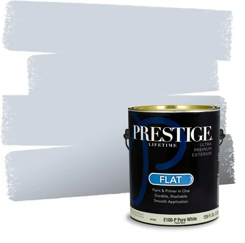 Miniatura 24 de Pintura Exterior + imprimación PRESTIGE, todo-en-uno, 1 galón, acabado mate, color comparable al Valspar* Royal Gray* VS151-Gris real
