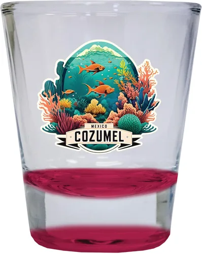 Miniatura 5 de Cozumel Mexico Souvenir - Vaso de chupito redondo de 1.5 onzas, transparente A Claro