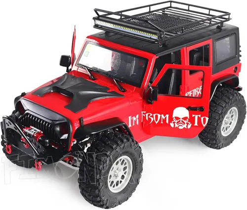 Miniatura 6 de Rc crawler Jeep body 12.323 in Shell 4 puertas Hard Body Shell Kit de carcasa de distancia entre ejes para 1/10 escala rc cuerpo Axial SCX10 90046