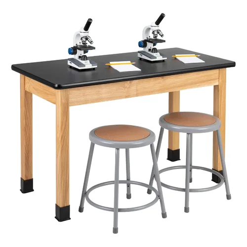 Miniatura 2 de Learniture Mesa de laboratorio científico con parte superior laminada de alta presión (24 pulgadas de ancho x 48 pulgadas de largo)