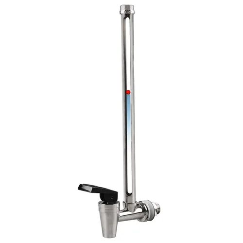 Espiga de vidrio de 10 pulgadas con vista clara, nivel de agua, acero inoxidable, para Berkey Big, sistema de filtro de agua alimentado por gravedad