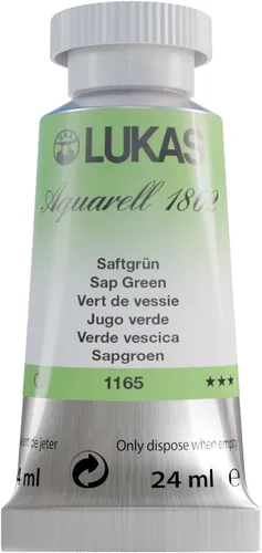 Miniatura 52 de Lukas 1862 Aquarell Artists' - Tubos de acuarela para artistas, color cian (primario), 0.8 fl oz, pintura de acuarela vibrante de grado profesional