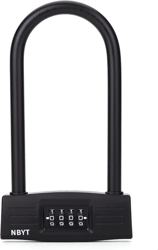 Miniatura 2 de Cerradura de bicicleta U – Cerradura de combinación resistente para rueda de motocicleta, puerta de oficina, valla y puerta – Cerradura en U