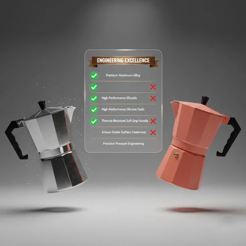 Miniatura 3 de Cafetera de café expreso para estufa, olla moka de 9 tazas Cafetera de aluminio con filtro de acero inoxidable Cafetera de espresso clásica