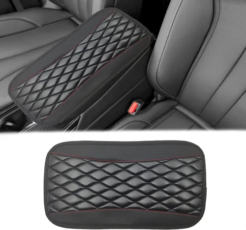Miniatura 13 de Funda universal de cuero impermeable para consola central de automóvil, protector de caja de asiento para reposabrazos, accesorios de decoración