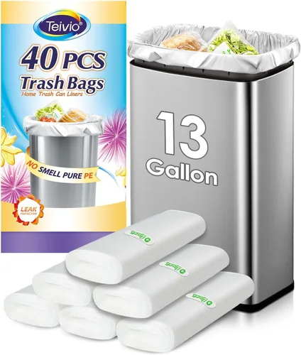 Miniatura 42 de Bolsas de basura fuertes de 1.2 galones, 220 unidades, bolsas de basura para baño, bolsas de plástico pequeñas para la oficina en casa, cocina, se