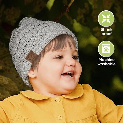 Miniatura 6 de KeaBabies 3-Pack Baby Beanies for Boys, Girls - Stretchy Knit Baby Hats, Cute Newborn