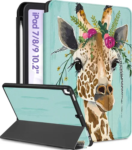 Miniatura 8 de Uppuppy para iPad 9ª/8ª/7ª Generación Funda de 10.2 Pulgadas para Niñas Lindas Mujeres Folio Smart Cover con Soporte para Lápices Diseño de Labios