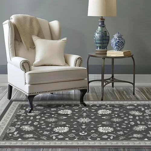 Miniatura 83 de EVERGRACE Alfombras de área para entrada, 2 x 3, de lana sintética, estilo bohemio, floral, para interiores y exteriores, alfombras pequeñas