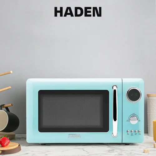 Miniatura 7 de Haden Horno microondas de 700 vatios y 0.7 pies cúbicos con controles digitales, descongelación e inicio instantáneo para encimera, pequeño Turquesa