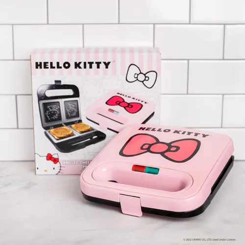 Miniatura 5 de Uncanny Brands Hello Kitty Máquina para Sándwiches de Queso a la Parrilla - Prensa Panini y Parrilla Compacta para Interiores