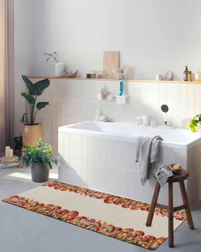 Miniatura 4 de Tapete de baño de hongos para bañera, antideslizante, de secado rápido y absorbente, tierra de diatomeas, fregadero de ducha, tapete lavable