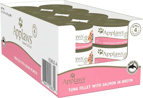 Miniatura 22 de Applaws Alimento húmedo natural para gatos en caldo, alimento húmedo enlatado de ingredientes limitados, sin aditivos, hecho con ingredientes