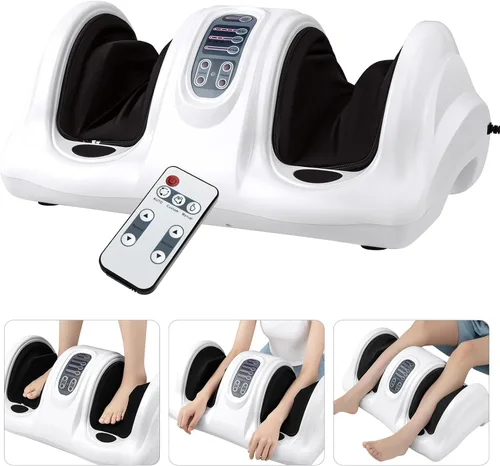 Miniatura 2 de ARLIME Masajeador de pies Shiatsu con control remoto, 4 modos de amasamiento profundo, masaje de piernas y tobillos y pantorrillas y pies para Blanco
