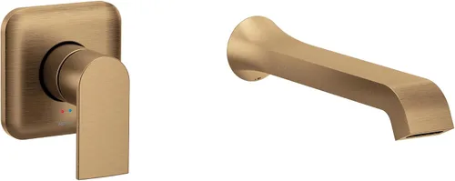 Moen Genta LX - Grifo de bañera de alto flujo con un solo mango dorado bronce con alcance de boquilla de 10 pulgadas, WT901BZG