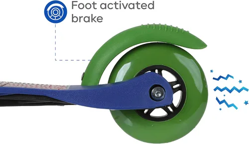 Miniatura 5 de Self Balancing Kick Scooter with Light Up Wheels, Extra Wide Deck, 3 Wheel Platform, Foot Activated Brake, 75 lbs Limit, Kids & Toddlers Girls or