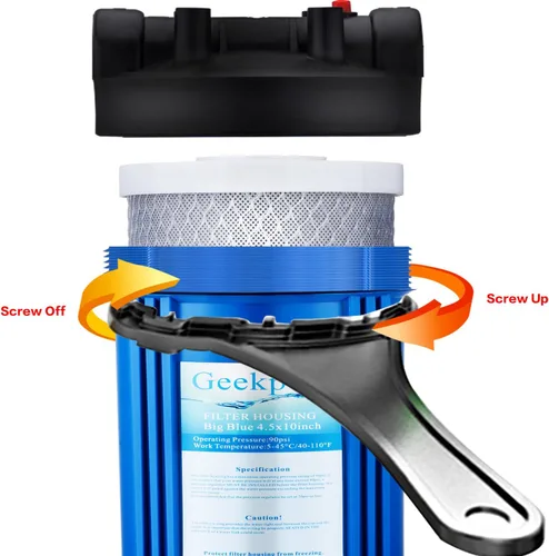 Miniatura 3 de Geekpure Filtro de agua de bloque de carbono de 20 pulgadas que elimina olores de sabor a cloro para filtración de toda la casa, 4.5 x 20 pulgadas