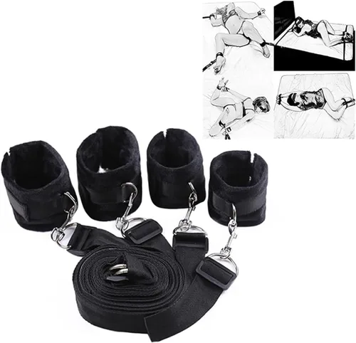 Miniatura 3 de Kit sexual para parejas debajo de la cama King, correas y restricciones sexis ajustables para amarrar debajo del colchón para parejas adultas
